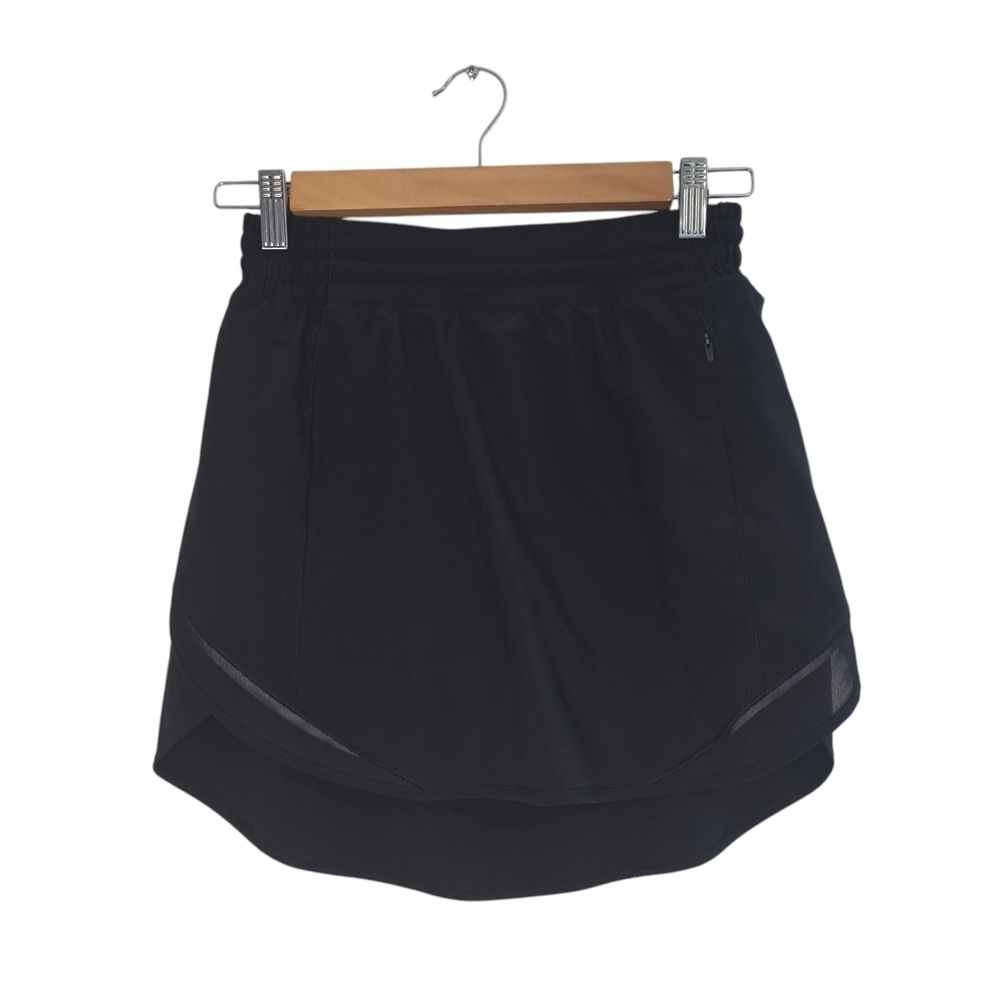 Lululemon Black running skort Skirt Shorts sweat-wicking workout gym yoga Gym